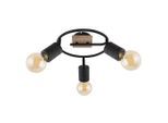 Globo , Schwarz, Dunkelbraun , Holz, Metall , 29x18x29 cm , CE , verstellbare Spotlights ,