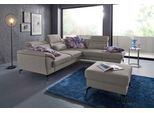 Ecksofa SIT & MORE "Percy L-Form", grau, B:270cm T:235cm, Sofas, Ecksofa, 12 cm Fußhöhe, Sitztiefenverstellung, wahlweise in 2 Fußfarben