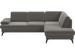 Ecksofa SIT & MORE "Morris L-Form, inkl. Sitztiefenverstellung", braun (schlamm), B:262cm H:82cm T:212cm, 100% Polyester, Sofas, Ecksofa, wahlweise mit Armteilverstellung, Bettfunktion & Bettkasten