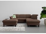 Ecksofa SIT & MORE "Maggiore L-Form", braun (espresso), B:261cm T:224cm, 98% Polyester, 2% Polyamid, Sofas, Ecksofa, wahlweise mit Kopfteilverstellung, Bettfunktion und Stauraum