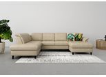 Wohnlandschaft SIT & MORE "Maggiore U-Form", beige, B:312cm T:224cm, 100% Polyester, Sofas, Wohnlandschaft, wahlweise mit Kopfteilverstellung, Bettfunktion und Stauraum
