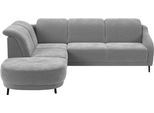 Ecksofa SIT & MORE "Blues L-Form", grau, B:258cm H:93cm T:249cm, 95% Polyester 5% Polyamid, Sofas, Ecksofa, wahlweise mit Klapptisch und USB