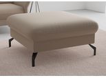Hocker SIT & MORE "Fashion", grau (taupe), B:89cm H:45cm T:89cm, Hocker, Hocker, inklusive Federkern, mit hochwertigen, schwarzen Metallfüßen