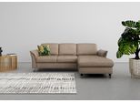 Ecksofa SIT & MORE "Maggiore L-Form", grau (taupe), B:258cm T:173cm, 100% Polyester, Sofas, Ecksofa, wahlweise mit Kopfteilverstellung, Bettfunktion und Bettkasten