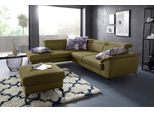 Ecksofa SIT & MORE "Percy L-Form", grün, B:270cm H:77cm T:235cm, Sofas, Ecksofa, 12 cm Fußhöhe, Sitztiefenverstellung, wahlweise in 2 Fußfarben