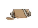 Satteltasche GABOR "Linda Summer", Damen, Gr. B/H/T: 25,5cm x 16,5cm x 9cm, camel, Lederimitat, clean, gepflegt, unifarben, Taschen Satteltasche, Damen Umhängetasche, Schultertasche mit dezentem Logo