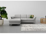 Ecksofa SIT & MORE "Maggiore L-Form", grau, B:258cm H:88cm T:173cm, 95% Polyester, 5% Polyamid, Sofas, Ecksofa, wahlweise mit Kopfteilverstellung, Bettfunktion und Bettkasten