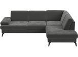 Ecksofa SIT & MORE "Morris L-Form, inkl. Sitztiefenverstellung", braun (schlamm), B:262cm H:82cm T:212cm, 95% Polyester 5% Polyamid, Sofas, Ecksofa, wahlweise mit Armteilverstellung, Bettfunktion & Bettkasten