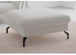 Hocker SIT & MORE "Fashion", grau (hellgrau), B:89cm H:45cm T:89cm, Hocker, Hocker, inklusive Federkern, mit hochwertigen, schwarzen Metallfüßen