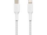 BELKIN Smartphone-Kabel "Lightning/USB-C Kabel ummantelt mfi 1m", weiß, 100cmcm, Kabel, Smartphone-Kabel
