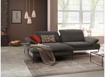 Ecksofa W.SCHILLIG "enjoy&MORE, Designsofa, elegant und bequem, L-Form", grau (antracite s37), B:294cm H:87cm T:185cm, Chenille-Flachgewebe R66 (85% Polyester, 15% Nylon);Longlife Xtra-Leder Z59: Glattleder mit modischer Prägung. Hautstärke 0, 9 - 1, 1 mm;Stoff S37 (100% Polyester), Sofas, Ecksofa, Sitztiefenverstellung, Füße bronze pulverbeschichtet, Breite 294 cm