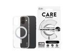 CARE BY PANZERGLASS Handyhülle "Kickstand Case für Apple iPhone 16", silber (transparent, silber), B:11cm H:1,9cm T:19,6cm, Hüllen, Backcover, Schutzhülle, Handyschutzhülle, Case, Schutzcase, stoßfest, Handyhülle