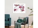 Bild QUEENCE "Roxanne", rosa (farbe rahmen: weiß, farbe bild(er): rosa), B:50cm H:40cm, Acrylglas, Holz, Papier, Bilder, Bild, Rosen, gerahmt