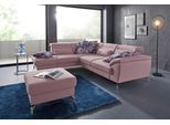 Ecksofa SIT & MORE "Percy L-Form", rosa (altrosa), B:270cm H:77cm T:235cm, Sofas, Ecksofa, 12 cm Fußhöhe, Sitztiefenverstellung, wahlweise in 2 Fußfarben