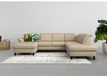 Wohnlandschaft SIT & MORE "Maggiore U-Form", beige, B:312cm H:88cm T:224cm, 100% Polyester, Sofas, Wohnlandschaft, wahlweise mit Kopfteilverstellung, Bettfunktion und Stauraum