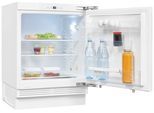 EXQUISIT Einbaukühlschrank "UKS140-V-FE-010E", Energieeffizienz: E, silber (weiß), Rechtsanschlag, wechselbar, Kühlschränke, Ideal zum Unterbauen in die Küchenzeile für kleine Küchen, Büroküchen, Einbaukühlschrank