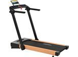 Laufband CHRISTOPEIT SPORT "2 in 1 S", schwarz (schwarz, holz), Laufbänder, ohne Unterlegmatte, Laufband, bis max. 14 km/h, klappbar, 120 kg max. Benutzergewicht, B:68cm H:110cm L:139cm