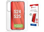 DISPLEX Displayschutzglas "Real Glass + Case", transparent, B:9,3cm H:1,5cm T:20,1mm, Displayfolien, Displayschutzfolie Displayschutz Rundumschutz 360 Grad splitterfest, Displayschutzglas
