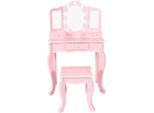 Schminktisch CHIC2000 "pastellrosa", rosa (pink), Tische, Kinder, B/H/T: 31cm x 100cm x 31cm, Schminktisch, mit großen LED-Lichter rund um den Spiegel und Hocker, B:31cm H:100cm T:31cm