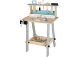 Spielwerkbank CHIC2000, beige (natur, blau), Rollenspielzeug, KinderB:53cm H:74cm T:33cm, Holz, Spielwerkbank, B:53cm H:74cm T:33cm