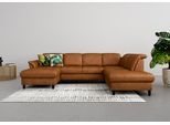 Wohnlandschaft SIT & MORE "Maggiore U-Form", braun (cognac), B:312cm T:224cm, 100% Polyester, Sofas, Wohnlandschaft, wahlweise mit Kopfteilverstellung, Bettfunktion und Stauraum