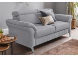 2,5-Sitzer SIT & MORE "Arngast", grau, B:186cm H:84cm T:93cm, Sofas, 2 5-Sitzer, inklusive Federkern und Kopfteilverstellung