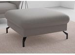 Hocker SIT & MORE "Fashion", grau, B:89cm H:45cm T:89cm, Hocker, Hocker, inklusive Federkern, mit hochwertigen, schwarzen Metallfüßen