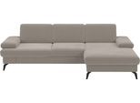 Ecksofa SIT & MORE "Morris L-Form, inkl. Sitztiefenverstellung", beige, B:275cm H:82cm T:171cm, 100% Polyester, Sofas, Ecksofa, wahlweise mit Armteilverstellung, Bettfunktion & Bettkasten
