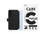 CARE BY PANZERGLASS Handyhülle "Wallet Case with Kickstand für Samsung Galaxy S24 FE", schwarz, B:11cm H:2,5cm T:19,5cm, Hüllen, Backcover, Schutzhülle, Handyschutzhülle, Case, Schutzcase, stoßfest, Handyhülle