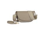 Satteltasche GABOR "Linda Summer", Damen, Gr. B/H/T: 25,5cm x 16,5cm x 9cm, taupe, Lederimitat, clean, gepflegt, unifarben, Taschen Satteltasche, Damen Umhängetasche, Schultertasche mit dezentem Logo