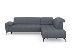 Ecksofa SIT & MORE "Cool L-Form", blau (blaugrau), B:272cm H:79cm T:220cm, Sofas, Ecksofa, wahlweise mit Kopfteilverstellung und Vorziehsitz motorisch