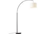 OTTO HOME Stehlampe "Stellan", beige (hellbeige), 1, Ø 36cm H: 180cm, 1 Stk., Leuchten, Bogenlampe Textilschirm Stoff Ø 36cm, E27, Fußschalter, Bogenleuchte, Stehlampe