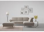 Ecksofa SIT & MORE "Fashion L-Form", braun (latte), B:250cm H:84cm T:207cm, Sofas, Ecksofa, wahlweise mit Kopfteilverstellung, Vorziehsitz, motorisch, Nickelfüße