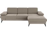 Ecksofa SIT & MORE "Morris L-Form, inkl. Sitztiefenverstellung", beige (nature), B:275cm H:82cm T:171cm, 95% Polyester 5% Polyamid, Sofas, Ecksofa, wahlweise mit Armteilverstellung, Bettfunktion & Bettkasten