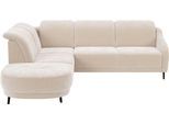 Ecksofa SIT & MORE "Blues L-Form", beige, B:258cm H:93cm T:249cm, 95% Polyester 5% Polyamid, Sofas, Ecksofa, wahlweise mit Klapptisch und USB