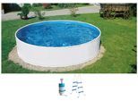 Rundpool KONIFERA "Usedom I inkl. Leiter & Einhängefilter", weiß, H:90cm Ø:300cm, Schwimmbecken, Rundpool, in verschiedenen Größen erhältlich