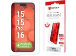 DISPLEX Displayschutzglas "Real Glass Screen Protection", transparent, B:9cm H:1,3cm T:19,8mm, Displayfolien, Displayschutzfolie, Schutzfolie, Bildschirmschutz, kratz- & stoßfest, Displayschutzglas