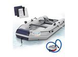 ArtSport Schlauchboot 3,80 m mit 2 Sitzbänke, Aluboden, Paddel, Pumpe, Tasche & Reparaturset