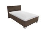 Möbelix , Braun , Textil , Birke, Buche , H3 , 3-Zonen , 120x200 cm , Bezug abnehmbar/waschbar,Bettkasten, Lattenrost, Matratze,bewegliche Leistenlagerung, Mittelgurt ,