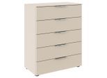 Rauch Möbel , Champagner , Holzwerkstoff , 5 Schublade(n) Schubladen , 80x100x42 cm , Blauer Engel, BQ - Bündnis für Qualität, Made in Germany ,