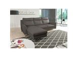 Livetastic , Dunkelbraun , Textil, Leder , Echtleder , Rindleder , L-Form , 236x168 cm , Made in EU , Lederauswahl, seitenverkehrt erhältlich, Rücken echt , Wohnzimmer, Sofas & Couches, Wohnlandschaften, Ecksofas
