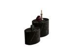 Livetastic , Schwarz , Holzwerkstoff , Marmoroptik , oval , 33-24.5x40-33x48-40 cm ,