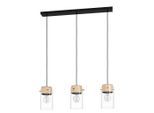 Eglo , Braun, Schwarz , Holz, Metall, Glas , massiv , länglich , 14x110x84 cm ,