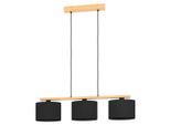 Eglo , Braun, Schwarz , Holz, Metall, Textil , massiv , rund , 17.5x110x97.5 cm ,