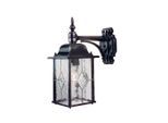 Elstead Lighting , Schwarz, Silberfarben , Metall, Glas , 15.9x37x28.6 cm , Grüner Punkt, RoHS , Freizeit im Garten, Gartenaccessoires, Gartendeko