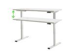 Mid.you , Weiß , Metall, Holzwerkstoff , rechteckig , 80x69-119x160 cm , Made in Germany , höhenverstellbar, Memoryschalter, USB-Anschlüsse , Büromöbel, Schreibtische, Höhenverstellbare Schreibtische