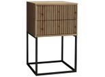 Livetastic , Eiche Artisan, Schwarz , Metall, Holzwerkstoff , 2 Schublade(n) Schubladen , 40x65x38.5 cm ,