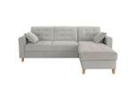 Luca Bessoni , Hellgrau , Textil , Füllung: Schaumstoff , seitenverkehrt montierbar, L-Form , 231x160 cm , Made in EU , Liegefunktion , Wohnzimmer, Sofas & Couches, Wohnlandschaften, Ecksofas