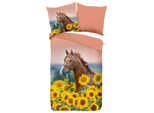 Möbelix , Mehrfarbig , Textil , Pferd , 135x200 cm , atmungsaktiv , Kinder- & Jugendzimmer, Kinderbettwäsche