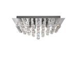 Möbelix , Klar, Silberfarben , Metall, Glas , 34x17x34 cm , Beleuchtung, Innenleuchten, Deckenleuchten